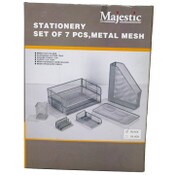 Wholesale - 7pc SILVER METAL MESH STATIONERY SET C/P 12, UPC: 895456002131